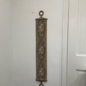 Corona Floral Tapestry with Gold and Gray Accents